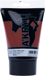 Renesans-A'kryl satin 100 ML-25-RAW BROWN
