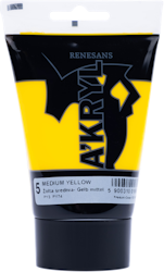 Renesans-A'kryl satin 100 ML-05-MEDIUM YELLOW