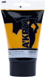 Renesans-A'kryl satin 100 ML-12-YELLOW OCHRE