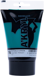 Renesans-A'kryl satin 100 ML-16-PHTHALO GREEN