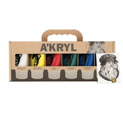 Renesans-Box med 6 st 100 ml akrylfärg