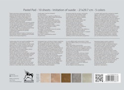 Renesans-pastell pad block 10 st mocka-ark i 5 färger-A4
