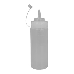 Plastflaska-350ml-transparent med pip och hatt