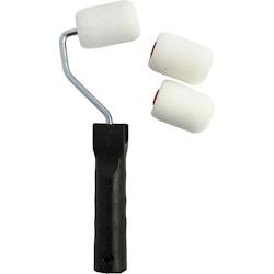 3 st Paint Rollers med 1 skaft - 6 cm