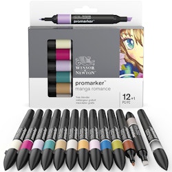 Promarker-Manga Romance-12 st+Blender