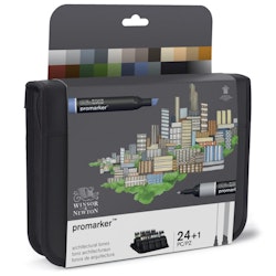 Promarker-Architect tones-24 st+väska