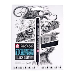 Micron-Black edition-6st med fodral