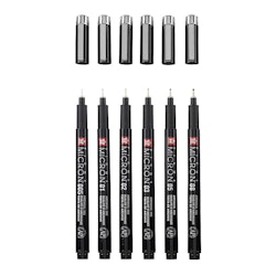 Micron-Black edition-6st med fodral