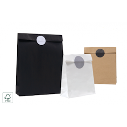 Presentpåsar set 9st kraft/svart/vit 3 storlekar x 3 färger