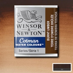 Akvarellfärg Cotman 1/2-kopp Burnt umber 076