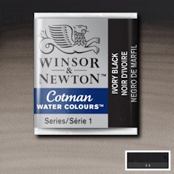 Akvarellfärg Cotman 1/2-kopp Ivory black 331