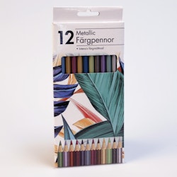 Metallic-färgpennor-12 st