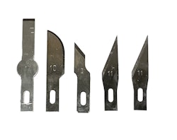 Skalpell-kniv inkl 5 extrablad-Aluminium