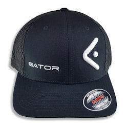Gator Trucker Cap Black S-M (text+white logo)