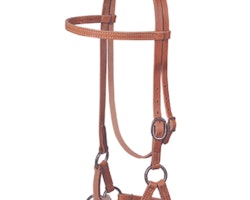 Sidepull harness leather single rope