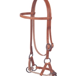 Sidepull harness leather single rope