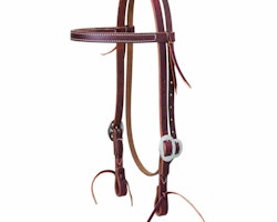 Weaver working tack single-ply headstall with tie ends/stainless steel