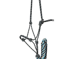 Professionals Choice rope halter Black Turquoise
