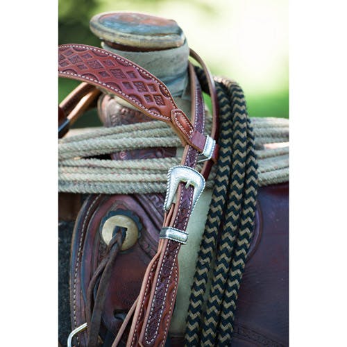 Weaver Silvertip Horseman's Braid Mecate - Black/Brown