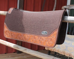 Supreme woolen feltpad, dark brown, tooled wear leathers