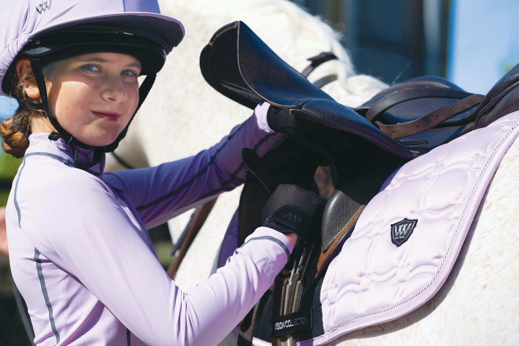 Woof Wear Young Rider Pro Long Sleeve Performance Shirt Lilac