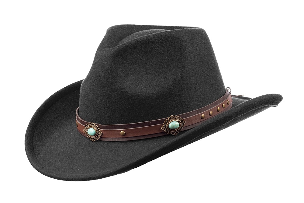 Scippis cowboy hat Rockwell black, 100% polyester B