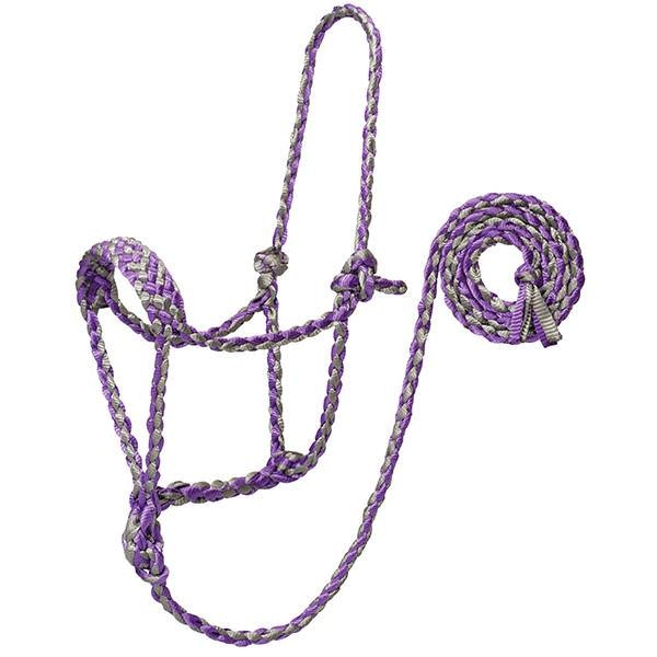 Weaver Braided Ropehalter Gray/Purple