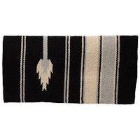 Weaver double weave acrylic saddle blanket black/cream/grey