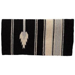 Weaver double weave acrylic saddle blanket black/cream/grey