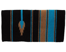 Weaver double weave acrylic saddle blanket black/tan/turquoise