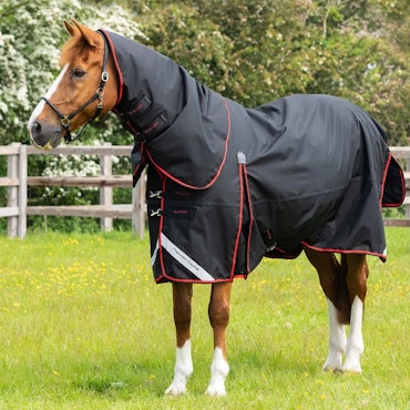 Premier Equine Buster 250g Turnout Rug with Classic Neck Cover Black B