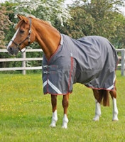 Premier Equine Buster 150g Turnout Rug with Classic Neck Cover Grey B