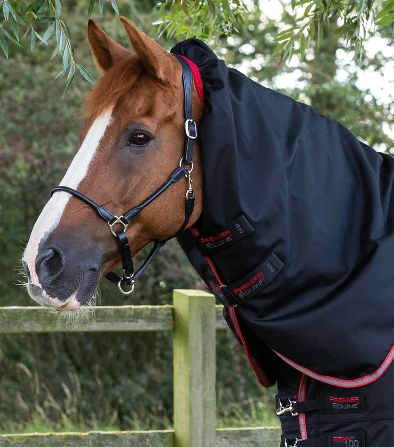 Premier Equine Titan 100g Turnout Rug with Snug-Fit Neck Cover Black B