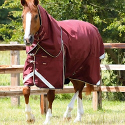 Premier Equine Buster Zero Turnout Rug with Classic Neck Cover Burgundy B