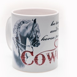 World of Western vit kaffe/temugg Cowgirl