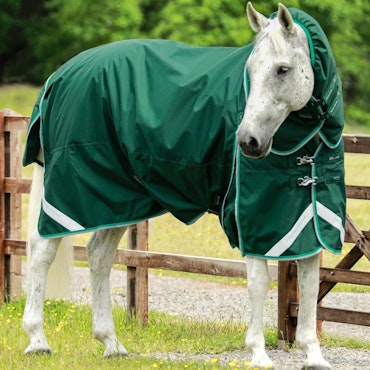 Premier Equine Buster 200g Turnout Rug with Snug-Fit Neck Cover Green B