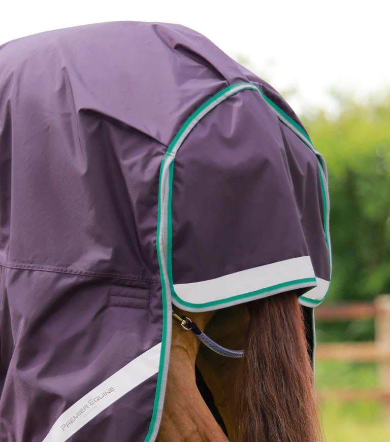 Premier Equine Buster 200g Turnout Rug with Snug-Fit Neck Cover Purple B