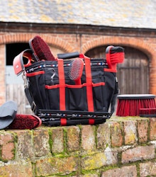 Premier Equine Grooming Kit Bag Black/Red