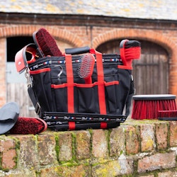 Premier Equine Grooming Kit Bag Black/Red