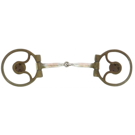 Feeling Show snaffle bit with inserts in copper