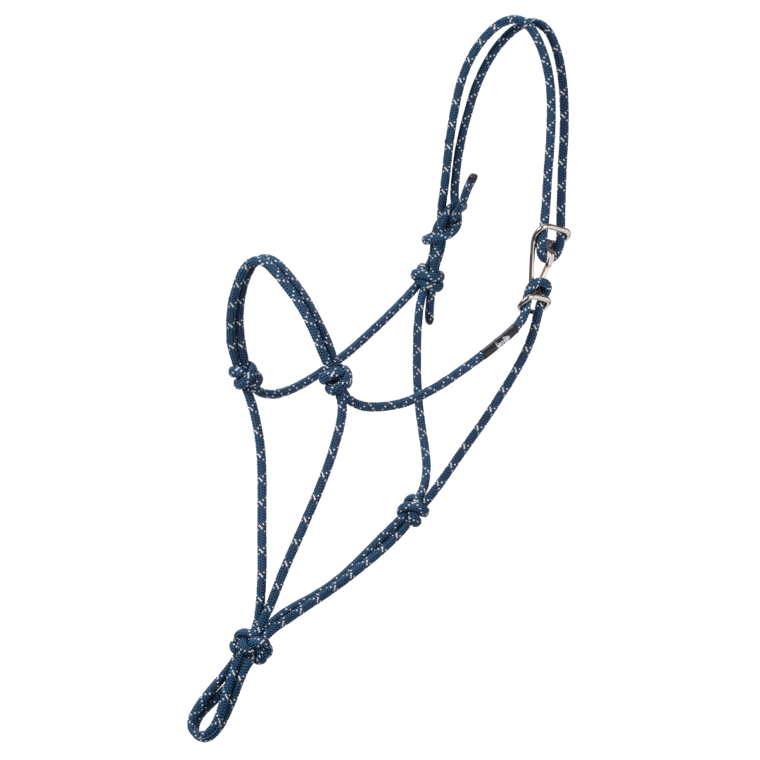 Weaver Silvertip No. 95 Rope Halter With Clip Navy/Silver  Average