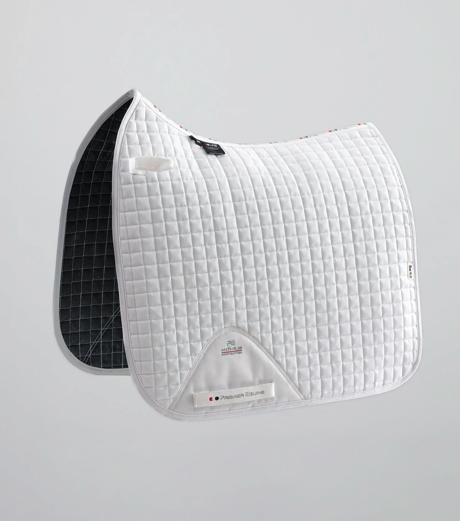 Close Contact Cotton Dressage Full Saddle Pad White
