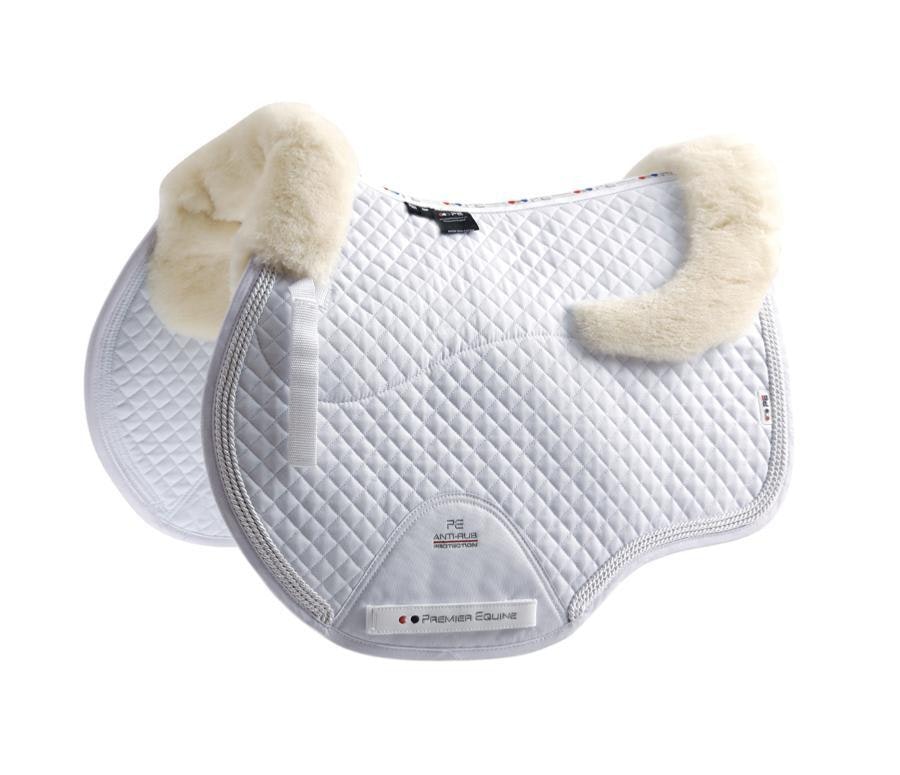 Merino Wool Half Lined European GP/Jump Square White/Natural Wool Full
