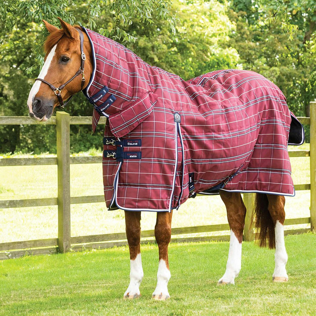 Domus Combo Stable Rug Burgundy Check 200 g