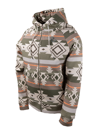 Ranch Girls Hooded Sweat Jacket ́Shirley Aztec Khaki
