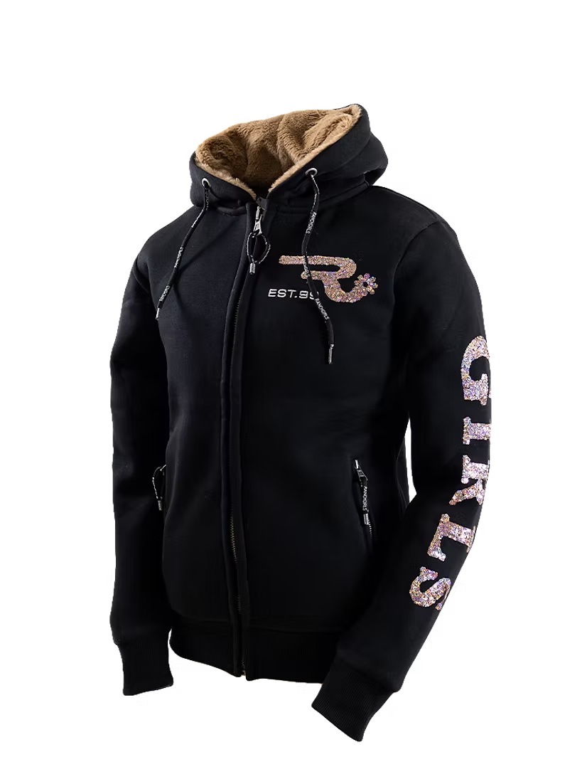Ranch Girls Teddy Sweat Jacket Scarlett Black