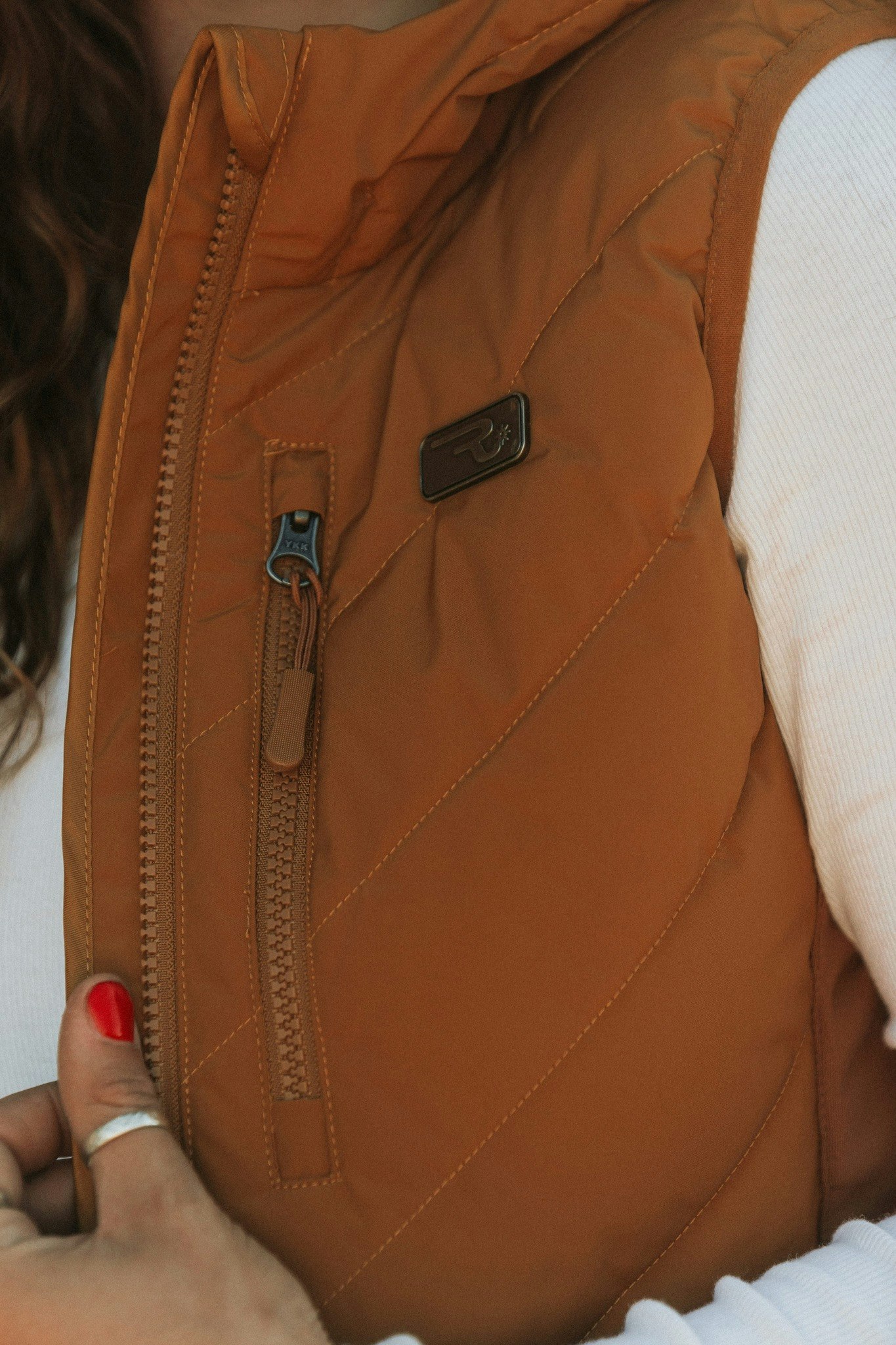 Ranch Girls Hooded Hybrid Vest Ava Cinnamon