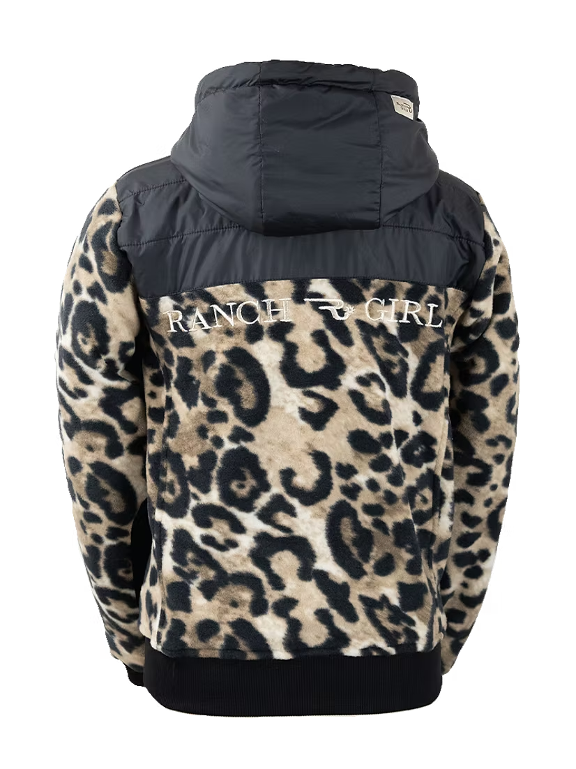 Ranch Girls Pro Shield Fleece Jacket Charlee Black Leopard