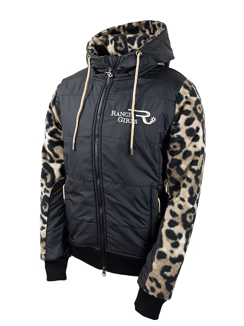 Ranch Girls Pro Shield Fleece Jacket Charlee Black Leopard