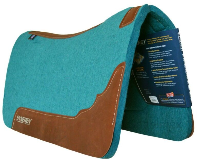 Weaver Saddlepad 100% Merinoull Turquoise